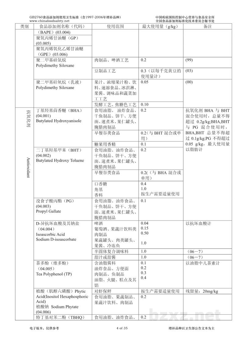 GB 2760-2024食品安全国家标准 食品添加剂使用标准 GB 2760-2024食品安全国家标准 食品添加剂使用标准