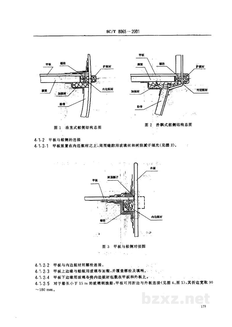 SC/T 8065-2001玻璃钢渔船船体结构节点 SC/T 8065-2001玻璃钢渔船船体结构节点