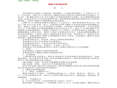 GB 16006-1995碘缺乏病消除标准