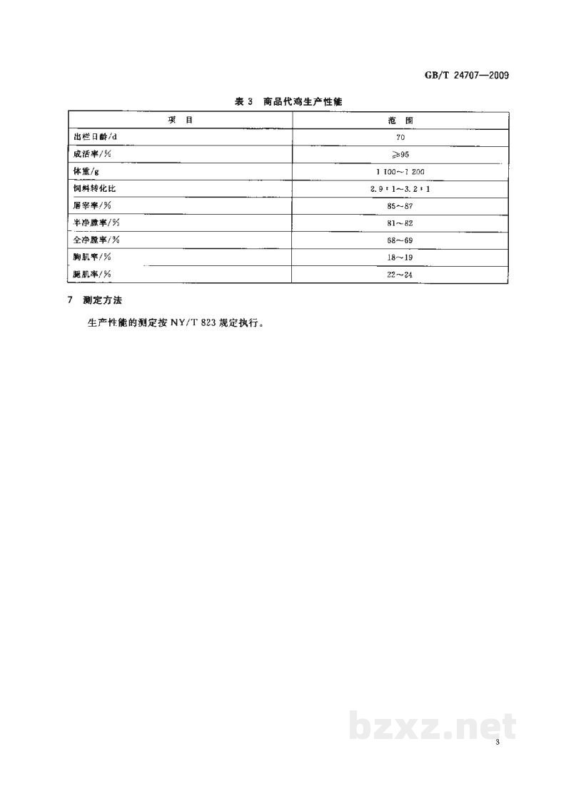 GB/T 24707-2009邵伯鸡(配套系) GB/T 24707-2009邵伯鸡(配套系)