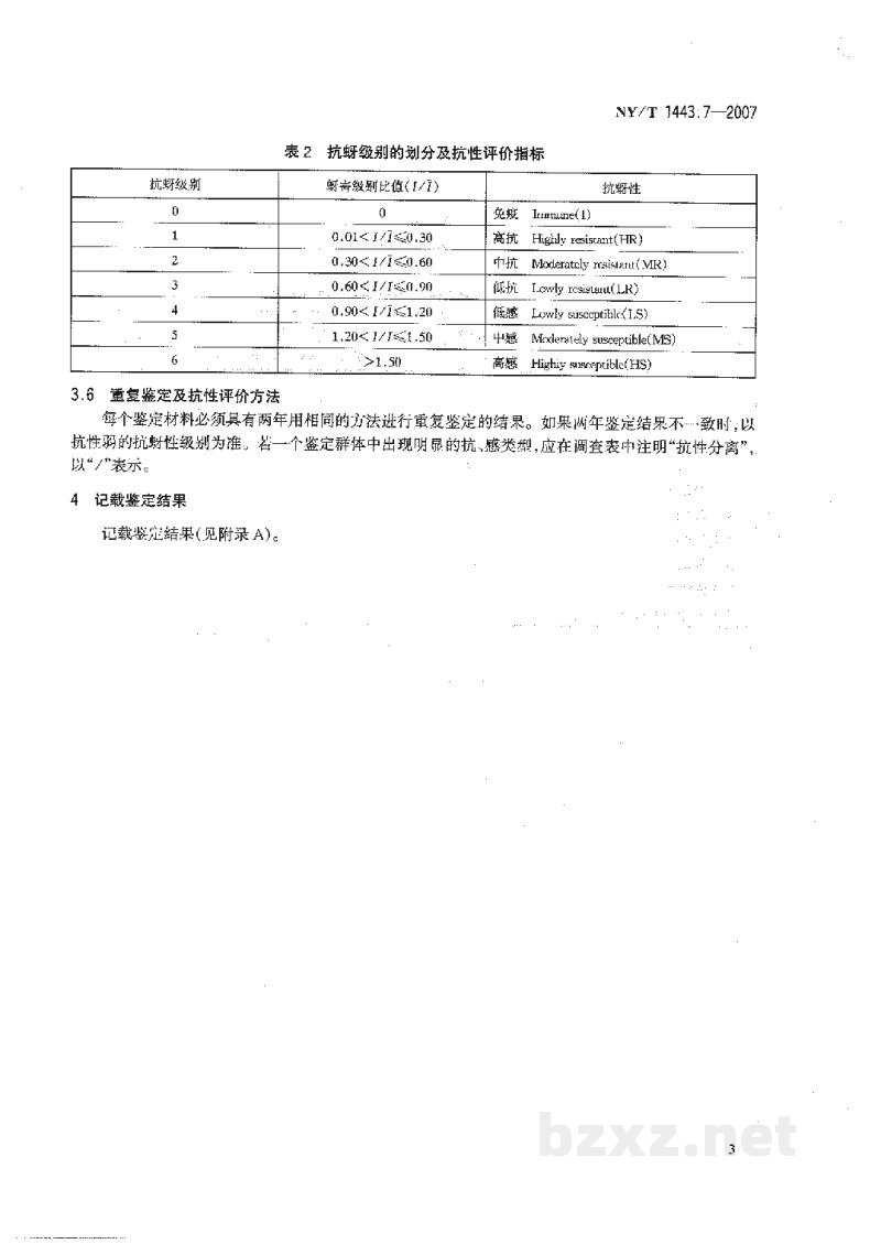 NY/T 1443.7-2007小麦抗病虫性评价技术规范第7部分:小麦抗蚜虫评价技术规范 NY/T 1443.7-2007小麦抗病虫性评价技术规范第7部分:小麦抗蚜虫评价技术规范
