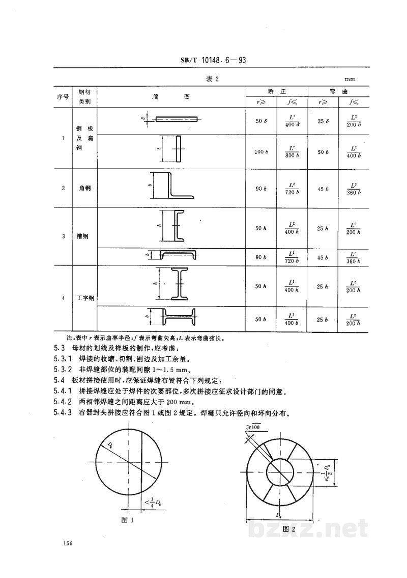 SB/T 10148.6-1993粮油加工机械通用技术条件 焊接件 SB/T 10148.6-1993粮油加工机械通用技术条件 焊接件