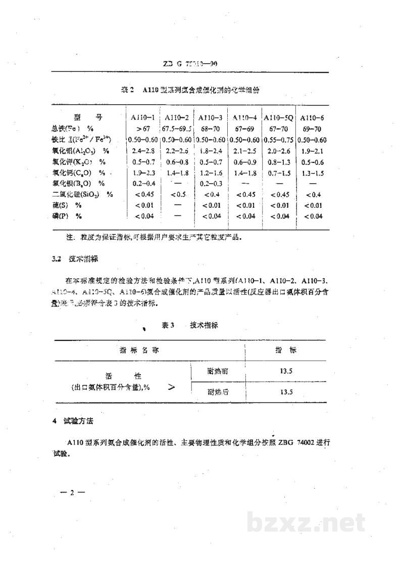 HG 3550-1990A110系列氨合成催化剂 HG 3550-1990A110系列氨合成催化剂