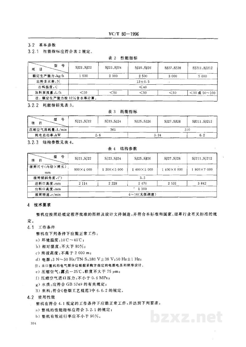 YC/T 80-1996烟草机械 SJ21～28、SJ211～212型加香机 