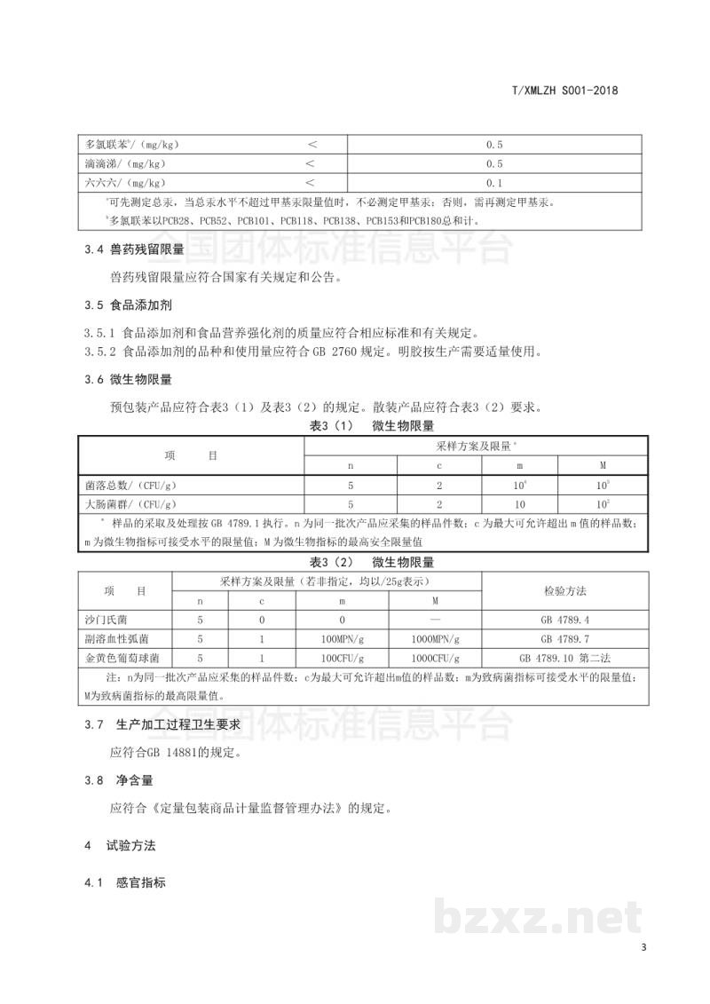T/XMLZH S001-2018厦门特色食品 土笋冻 T/XMLZH S001-2018厦门特色食品 土笋冻