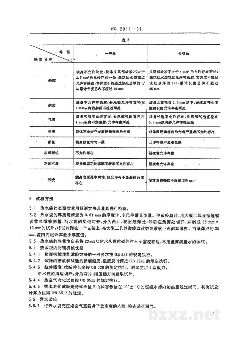 HG 2011-1991橡胶热水袋 HG 2011-1991橡胶热水袋