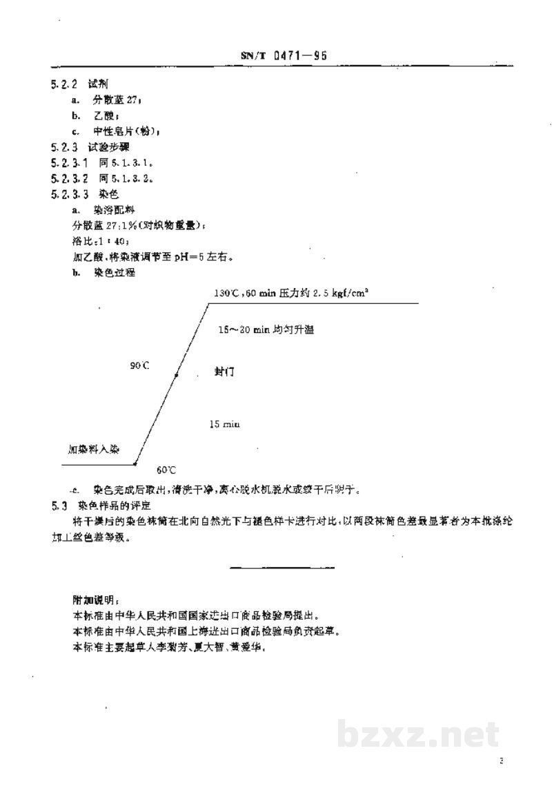 SN/T 0471-1995进出口涤纶加工丝染色均匀度检验方法 SN/T 0471-1995进出口涤纶加工丝染色均匀度检验方法