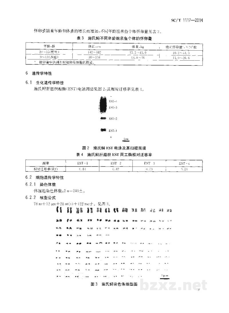 SC/T 1117-2014施氏鲟 SC/T 1117-2014施氏鲟