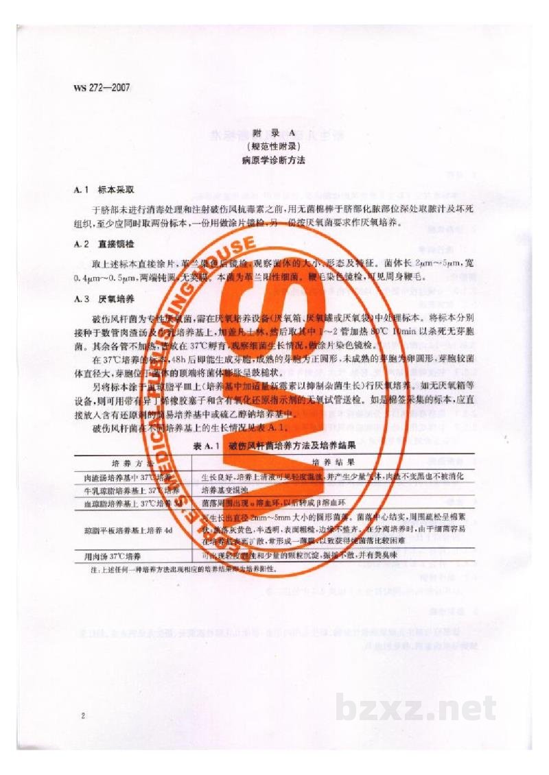 WS 272-2007新生儿破伤风诊断标准 WS 272-2007新生儿破伤风诊断标准