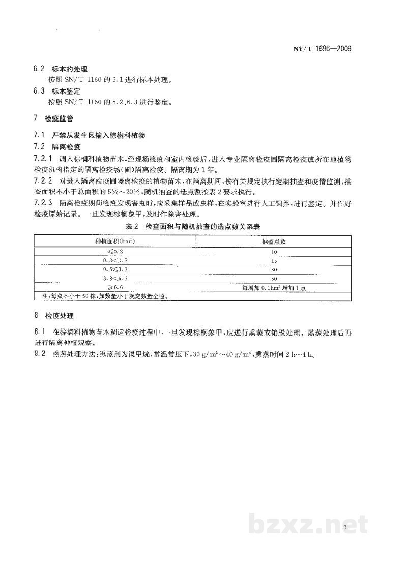 NY/T 1696-2009棕榈象甲检疫技术规范 NY/T 1696-2009棕榈象甲检疫技术规范