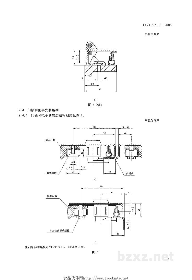 YC/T 271.2-2008烟草机械 形态设计 第2部分:门 YC/T 271.2-2008烟草机械 形态设计 第2部分:门