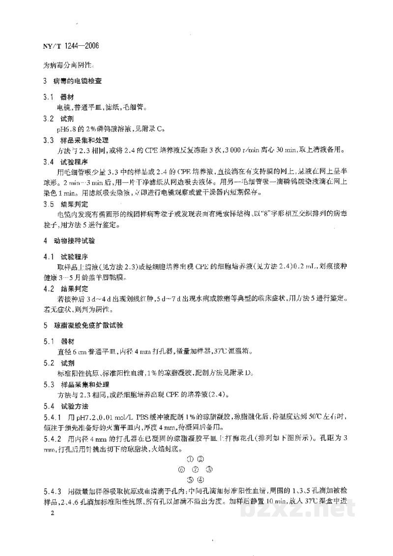 NY/T 1244-2006接触传染性脓疱皮炎诊断技术
