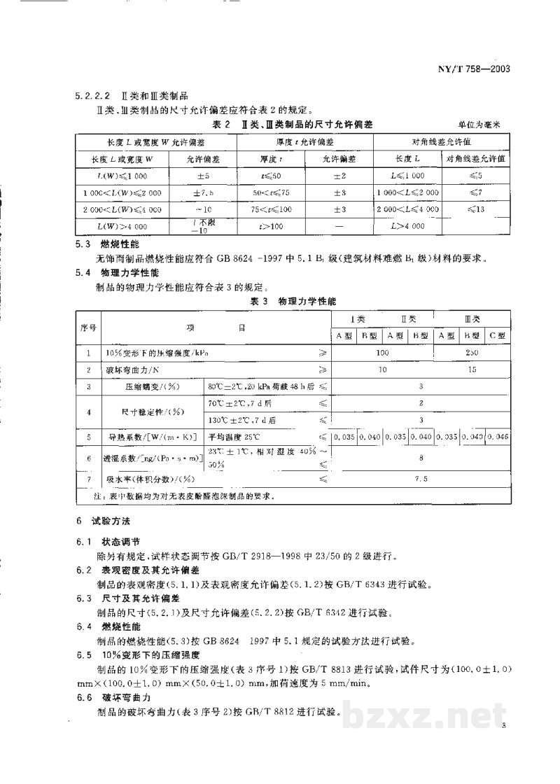 NY/T 758-2003硬质酚醛泡沫绝热制品(PF) NY/T 758-2003硬质酚醛泡沫绝热制品(PF)