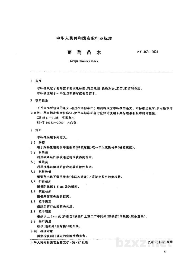 NY 469-2001葡萄苗木 NY 469-2001葡萄苗木