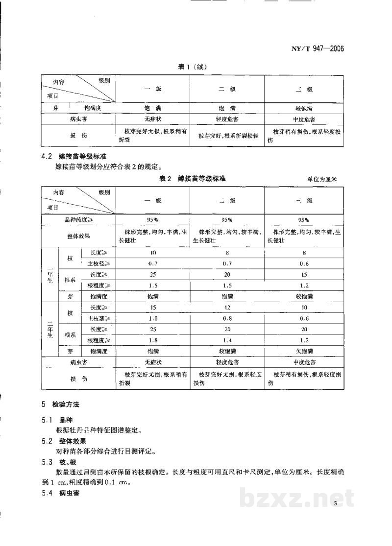 NY/T 947-2006牡丹苗木 NY/T 947-2006牡丹苗木