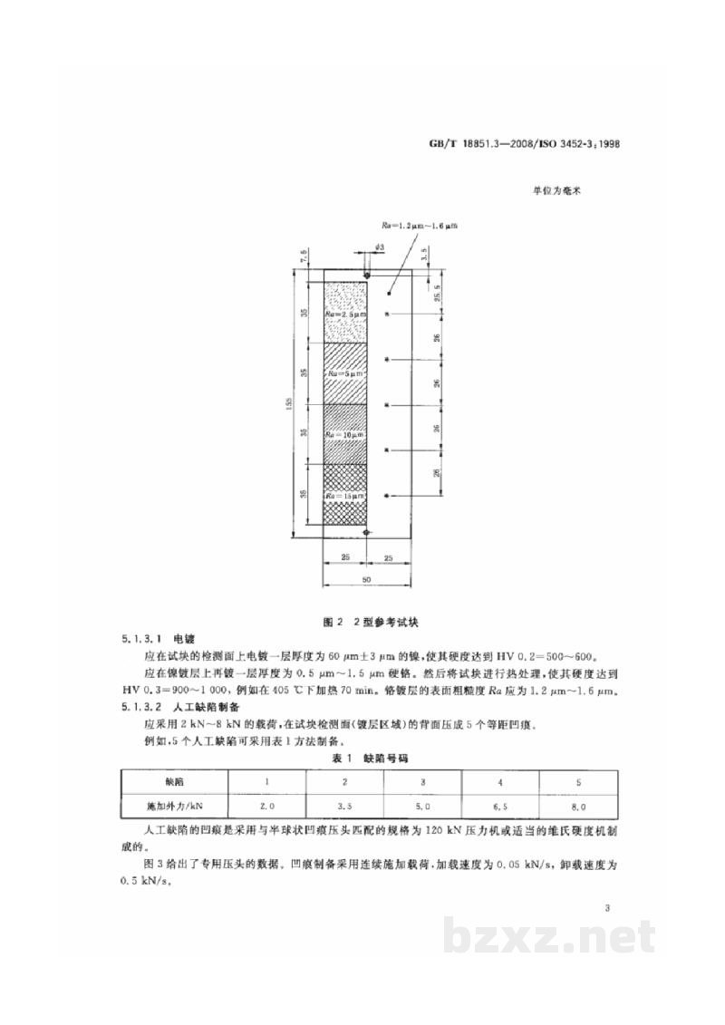 GB/T 18851.3-2008无损检测 渗透检测 第3部分:参考试块 GB/T 18851.3-2008无损检测 渗透检测 第3部分:参考试块
