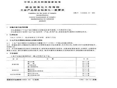 GB/T 12366.2-1990综合标准化工作导则　工业产品综合标准化一般要求