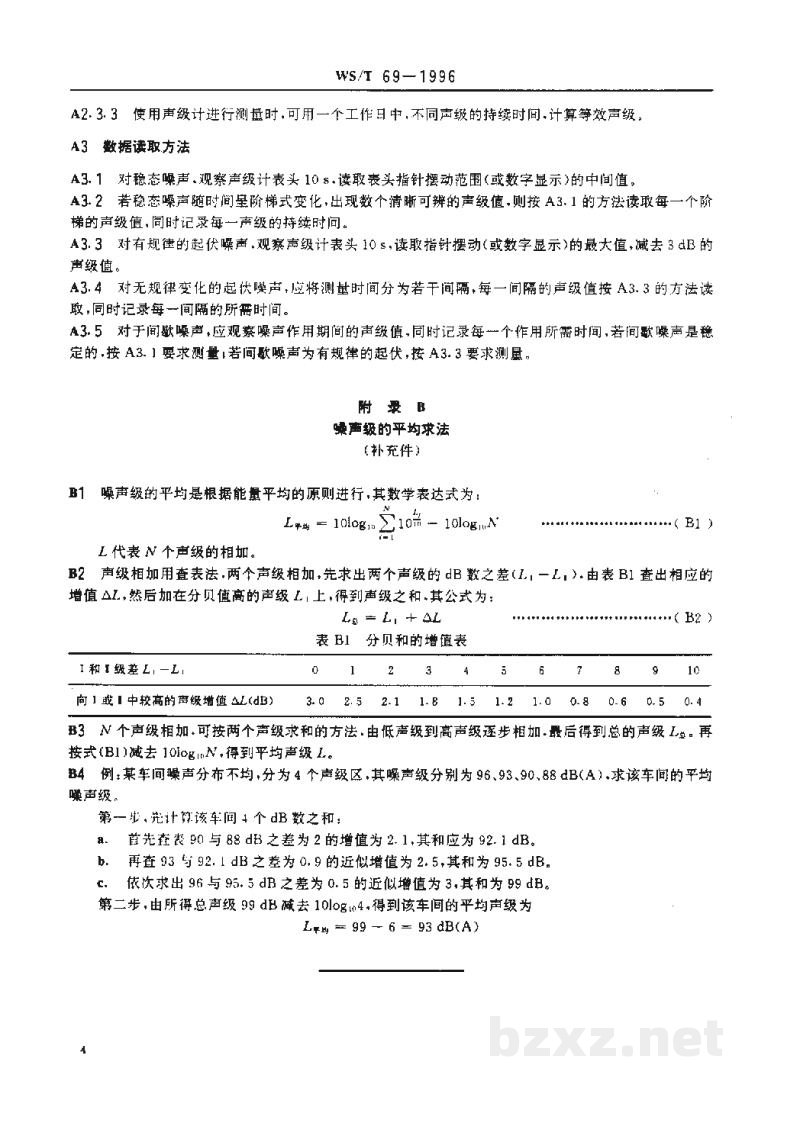 WS/T 69-1996作业场所噪声测量规范