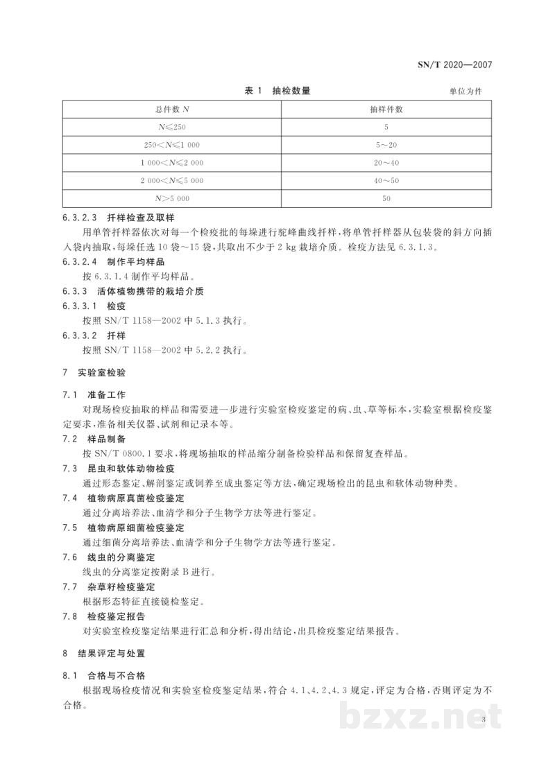 SN/T 2020-2007进出境栽培介质检疫和除害处理规程 SN/T 2020-2007进出境栽培介质检疫和除害处理规程