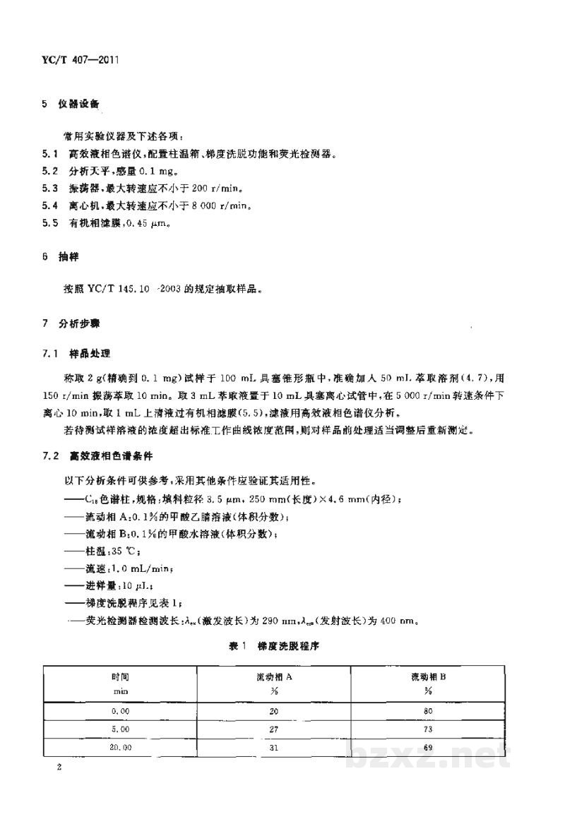 YC/T 407-2011烟用添加剂中水杨酸的测定 高效液相色谱法 YC/T 407-2011烟用添加剂中水杨酸的测定 高效液相色谱法