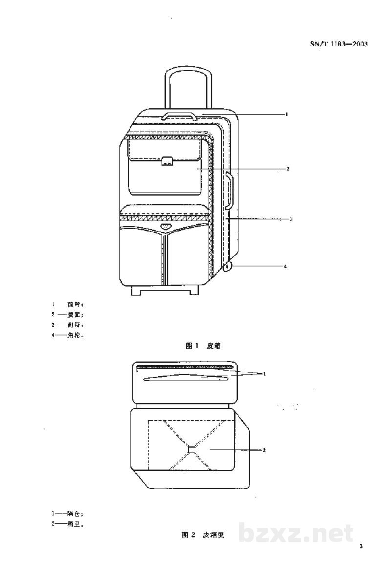 SN/T 1183-2003进出口皮箱、皮包、皮夹检验规程 SN/T 1183-2003进出口皮箱、皮包、皮夹检验规程