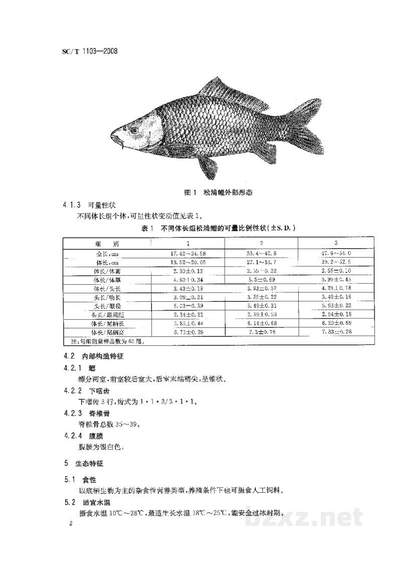 SC/T 1103-2008松浦鲤 SC/T 1103-2008松浦鲤