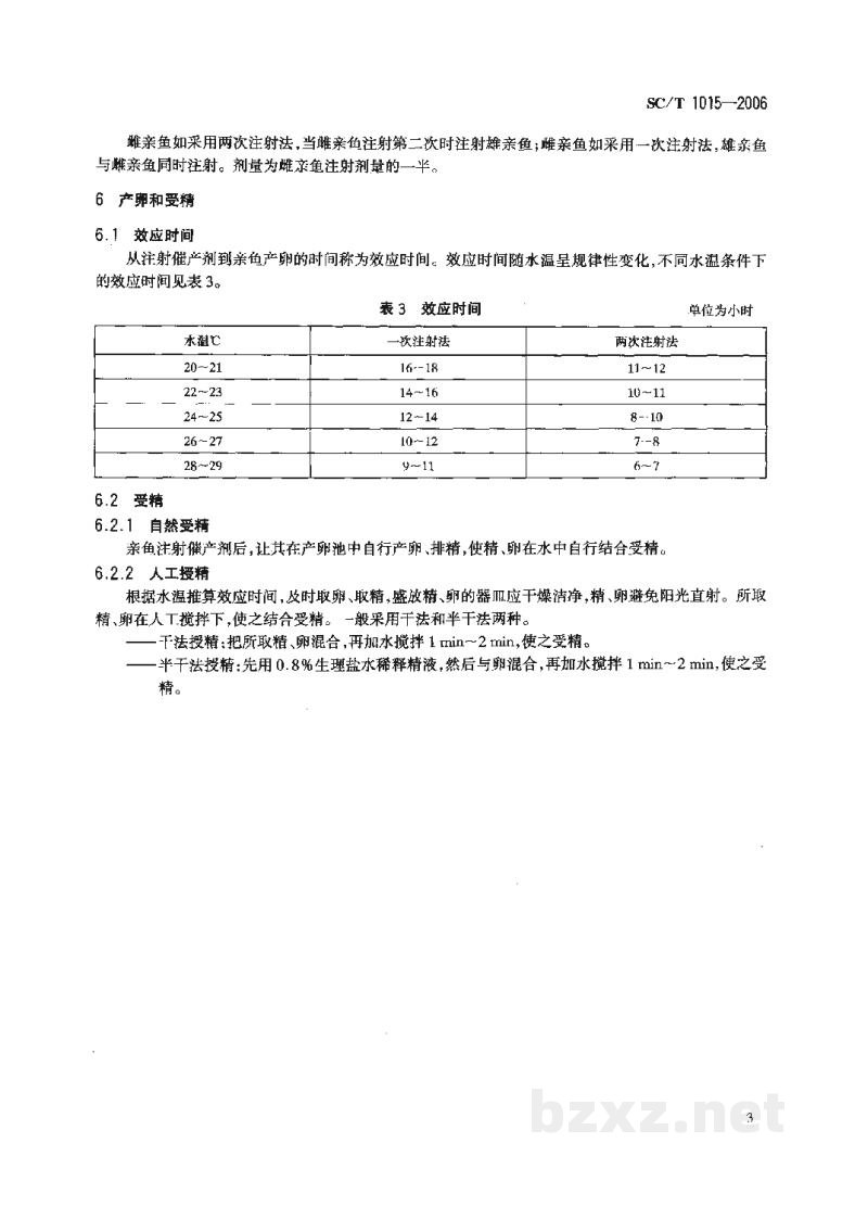 SC/T 1015-2006鲢、鳙催产技术要求 SC/T 1015-2006鲢、鳙催产技术要求
