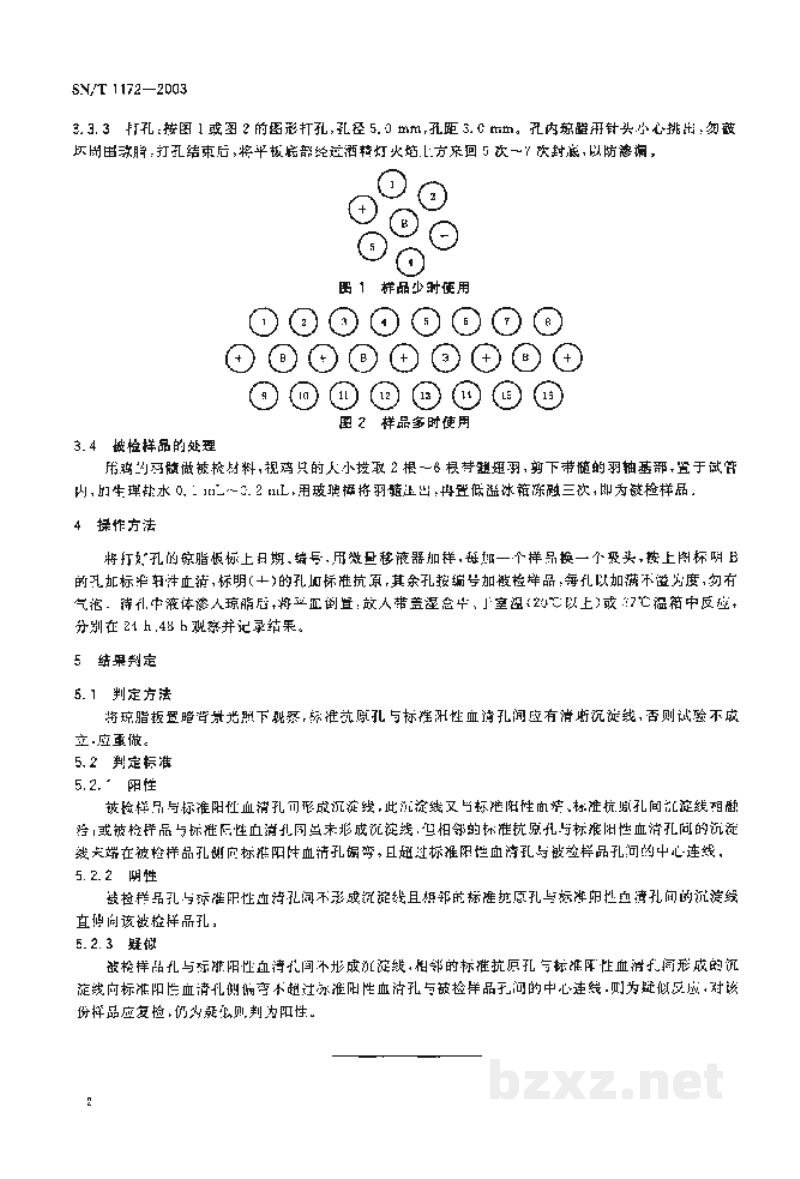 SN/T 1172-2003鸡白血病检测方法 琼脂免疫扩散试验 SN/T 1172-2003鸡白血病检测方法 琼脂免疫扩散试验