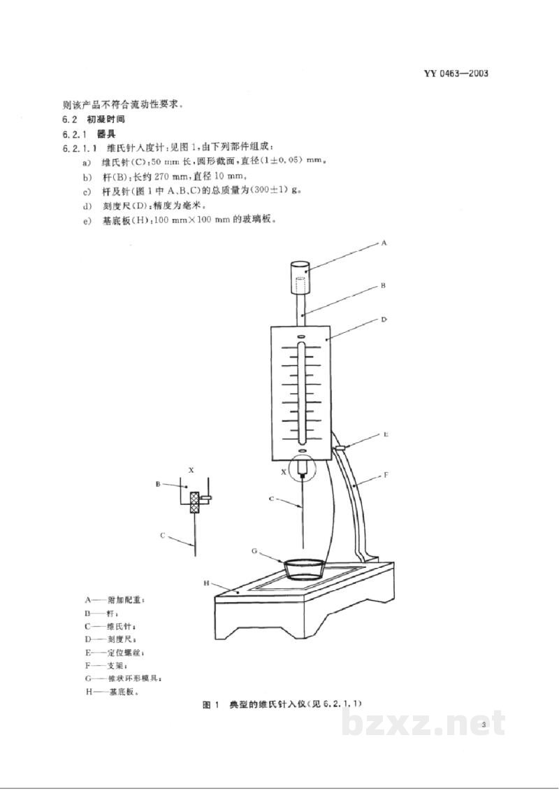 YY 0463-2003牙科磷酸盐铸造包埋材料