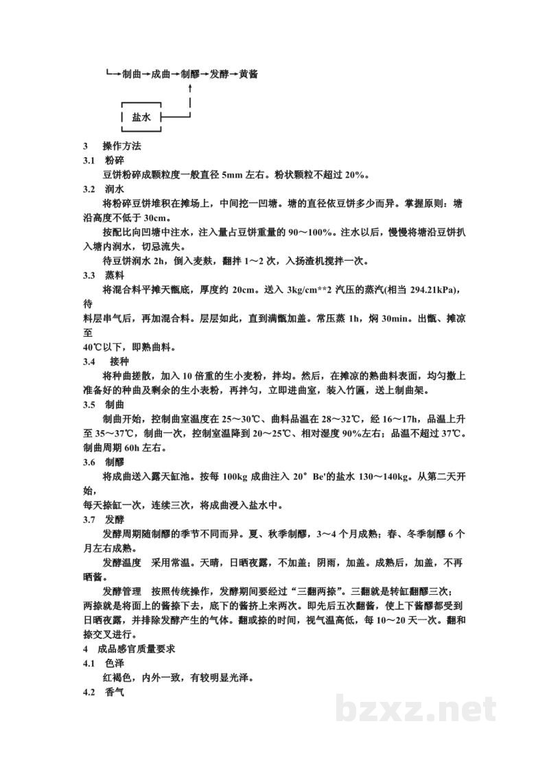 ZB X 10068-86酱腌菜专用辅料生产工艺通用规程 黄酱—常压蒸料、竹匾制曲、常温发酵 ZB X 10068-86酱腌菜专用辅料生产工艺通用规程 黄酱—常压蒸料、竹匾制曲、常温发酵