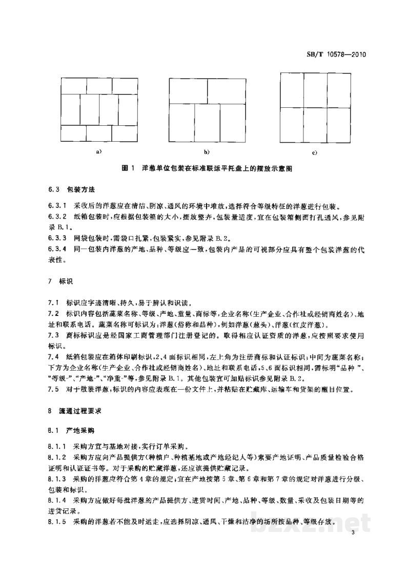 SB/T 10578-2010洋葱流通规范 SB/T 10578-2010洋葱流通规范