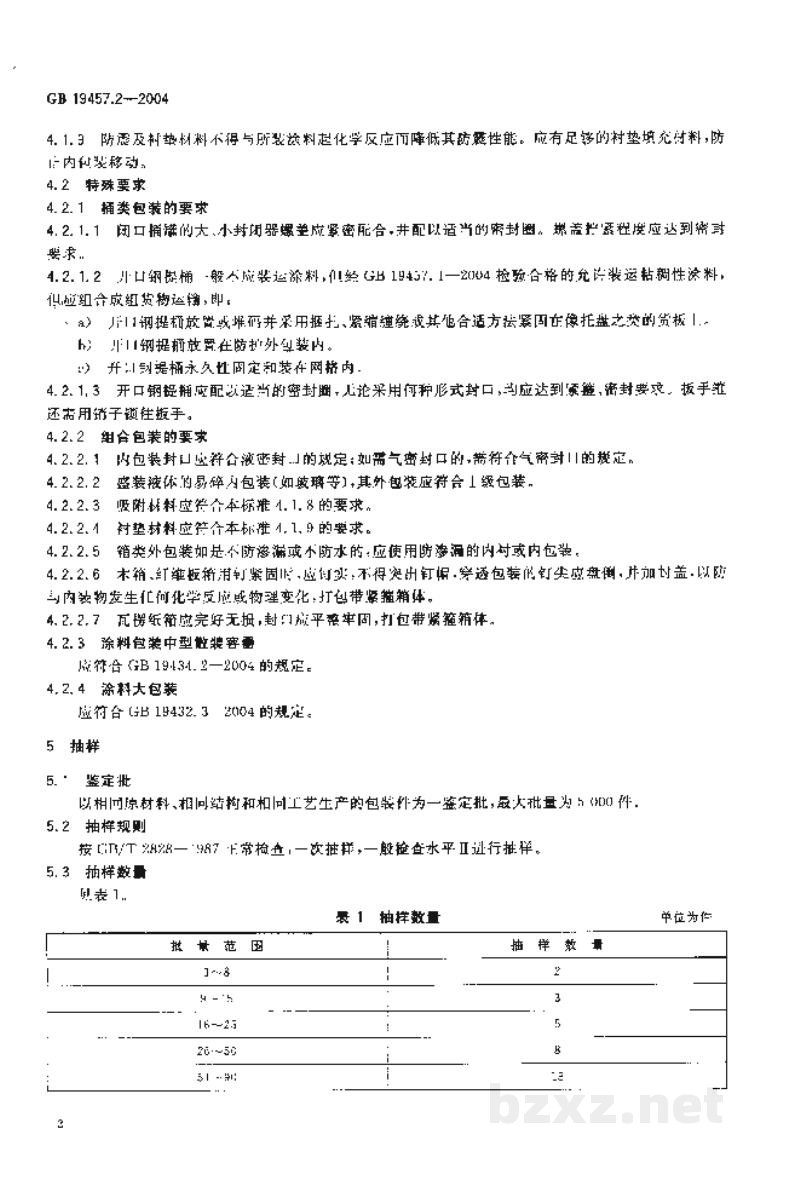 GB 19457.2-2004危险货物涂料包装检验安全规范 使用鉴定 GB 19457.2-2004危险货物涂料包装检验安全规范 使用鉴定
