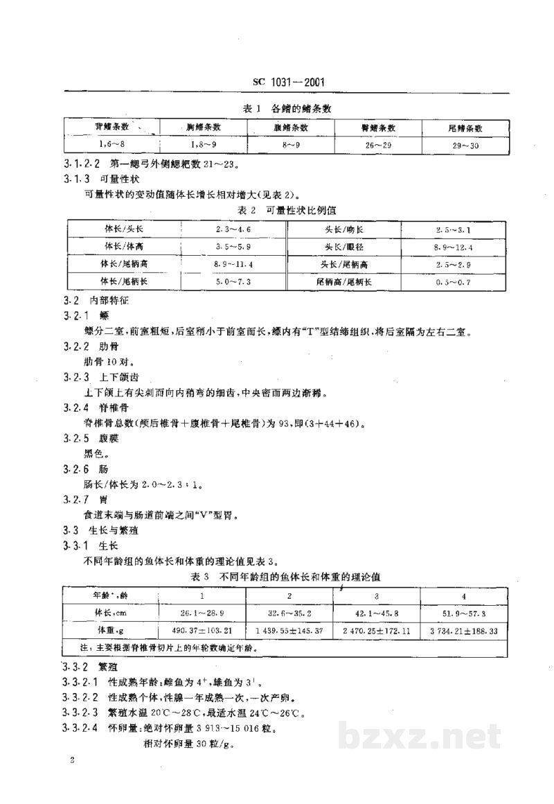 SC 1031-2001斑点叉尾鮰 SC 1031-2001斑点叉尾鮰
