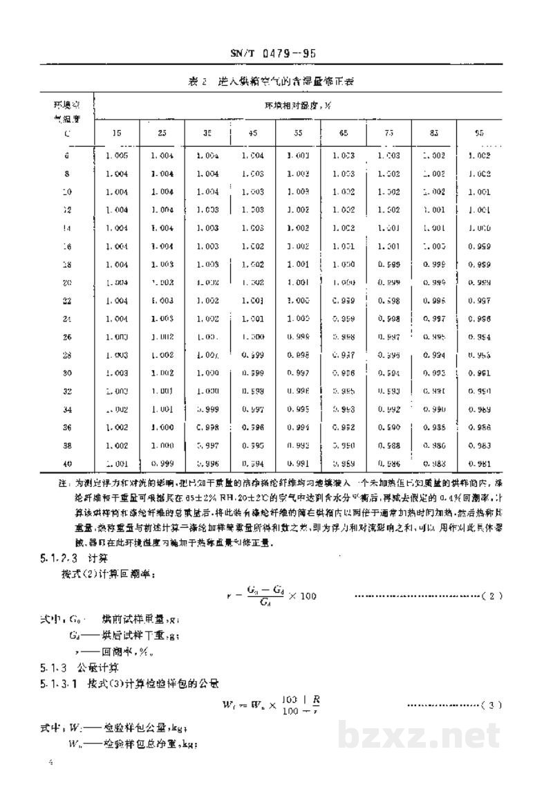 SN/T 0479-1995进出口羊毛条检验规程