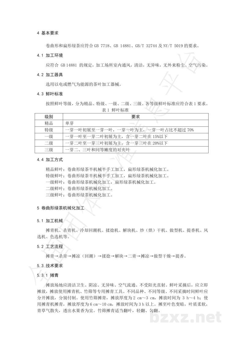 T/RZCX 006-2022日照绿茶加工技术规程 T/RZCX 006-2022日照绿茶加工技术规程