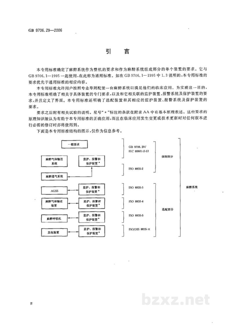 GB 9706.29-2006医用电气设备 第2部分:麻醉系统的安全和基本性能专用要求 GB 9706.29-2006医用电气设备 第2部分:麻醉系统的安全和基本性能专用要求