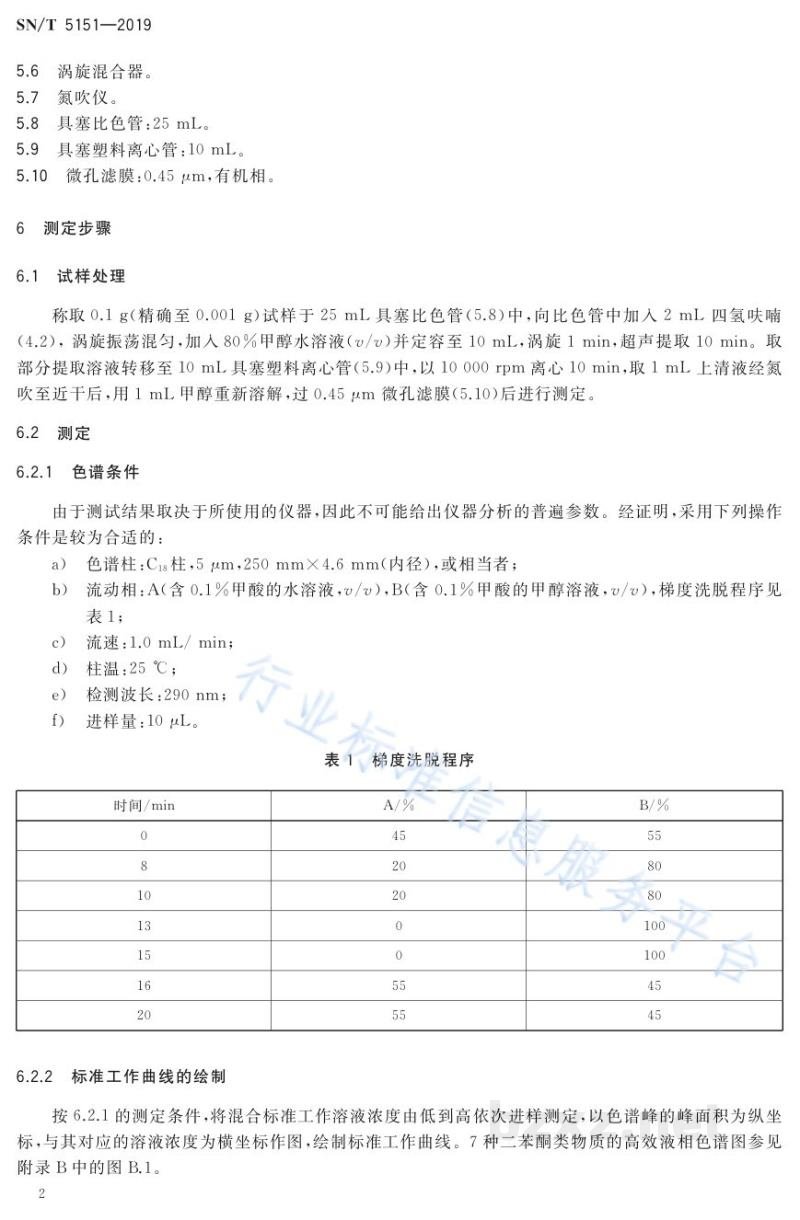 SN/T 5151-2019防晒化妆品中7种二苯酮类物质的测定高效液相色谱法 SN/T 5151-2019防晒化妆品中7种二苯酮类物质的测定高效液相色谱法