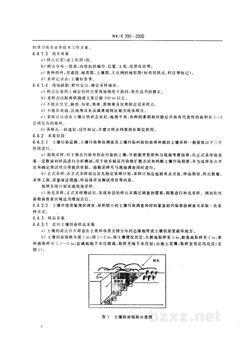 NY/T 395-2000农田土壤环境质量监测技术规范 NY/T 395-2000农田土壤环境质量监测技术规范