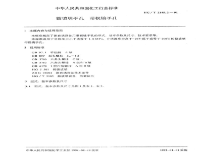 HG/T 2145.2-1991搪玻璃手孔 带视镜手孔
