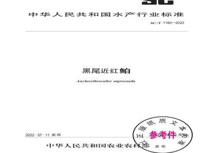 SC/T 1160-2022黑尾近红鲌