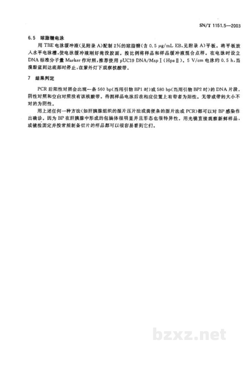 SN/T 1151.5-2003对虾杆状病毒(BP)检测方法 SN/T 1151.5-2003对虾杆状病毒(BP)检测方法