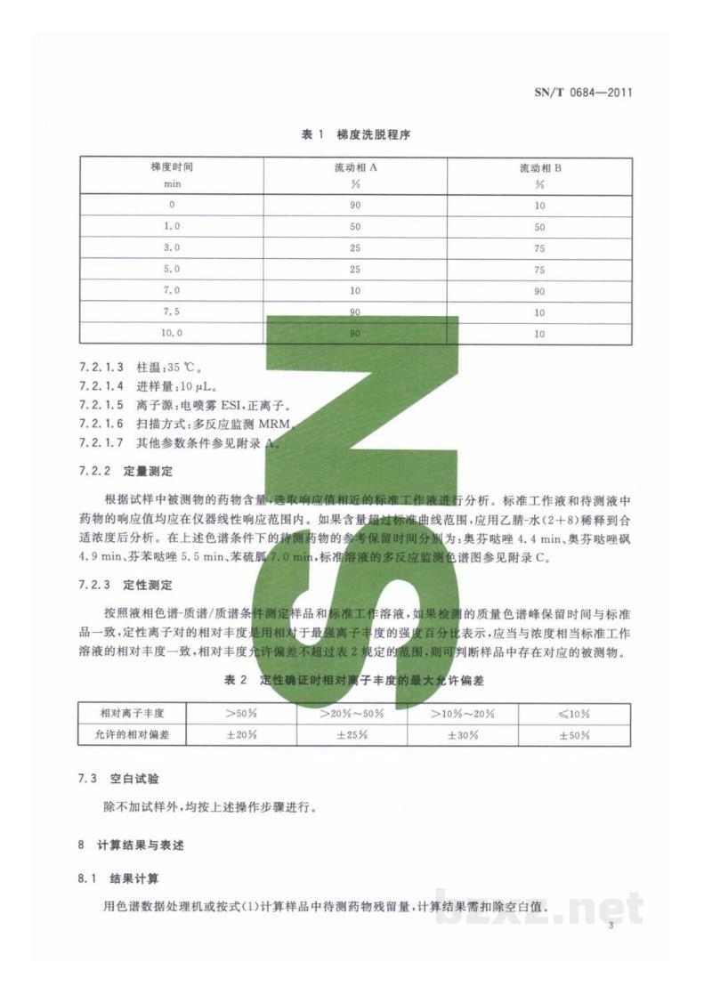 SN/T 0684-2011出口肉及肉制品中奥芬哒唑、芬苯哒唑、苯硫胍及奥芬哒唑砜残留量检测方法 液相色谱-质谱/质谱法 SN/T 0684-2011出口肉及肉制品中奥芬哒唑、芬苯哒唑、苯硫胍及奥芬哒唑砜残留量检测方法 液相色谱-质谱/质谱法