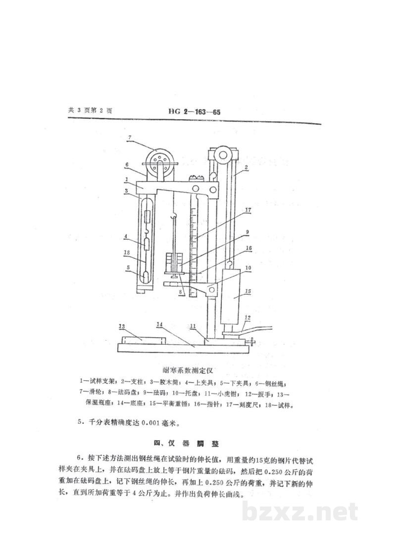 HG 2-163-1965塑料低温伸长试验方法 HG 2-163-1965塑料低温伸长试验方法
