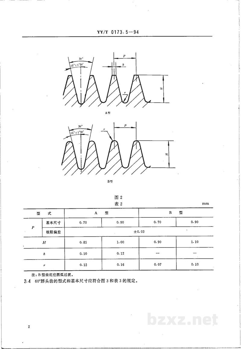 YY/T 0173.5-1994手术器械 唇头齿 YY/T 0173.5-1994手术器械 唇头齿