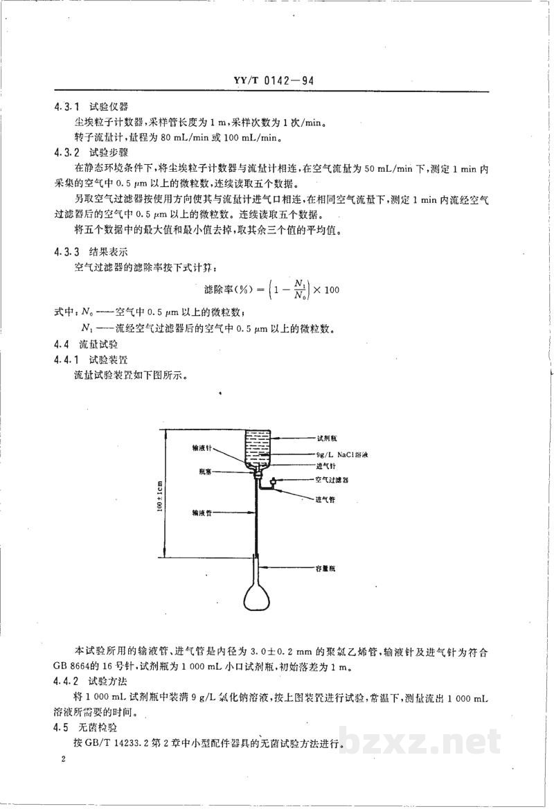 YY/T 0142-1994一次性使用输液、输血器具用空气过滤器 YY/T 0142-1994一次性使用输液、输血器具用空气过滤器