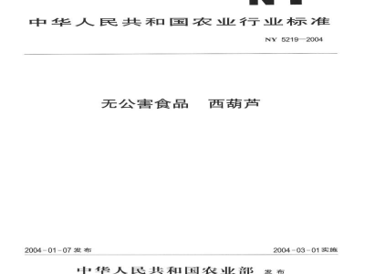 NY 5219-2004无公害食品西葫芦 
