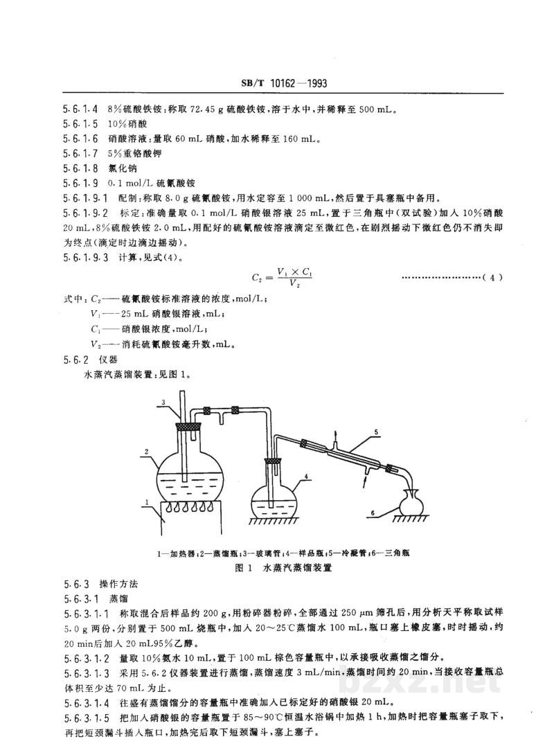 SB/T 10162-1993脱水辣根 SB/T 10162-1993脱水辣根