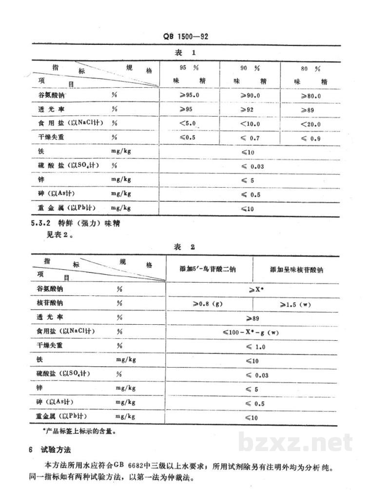 QB/T 1500-1992味精 QB/T 1500-1992味精