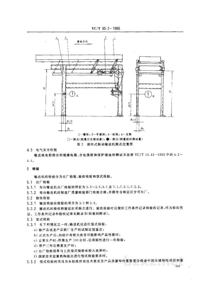 YC/T 85.2-1996烟草机械 振动式输送机 第2部分:技术条件 YC/T 85.2-1996烟草机械 振动式输送机 第2部分:技术条件