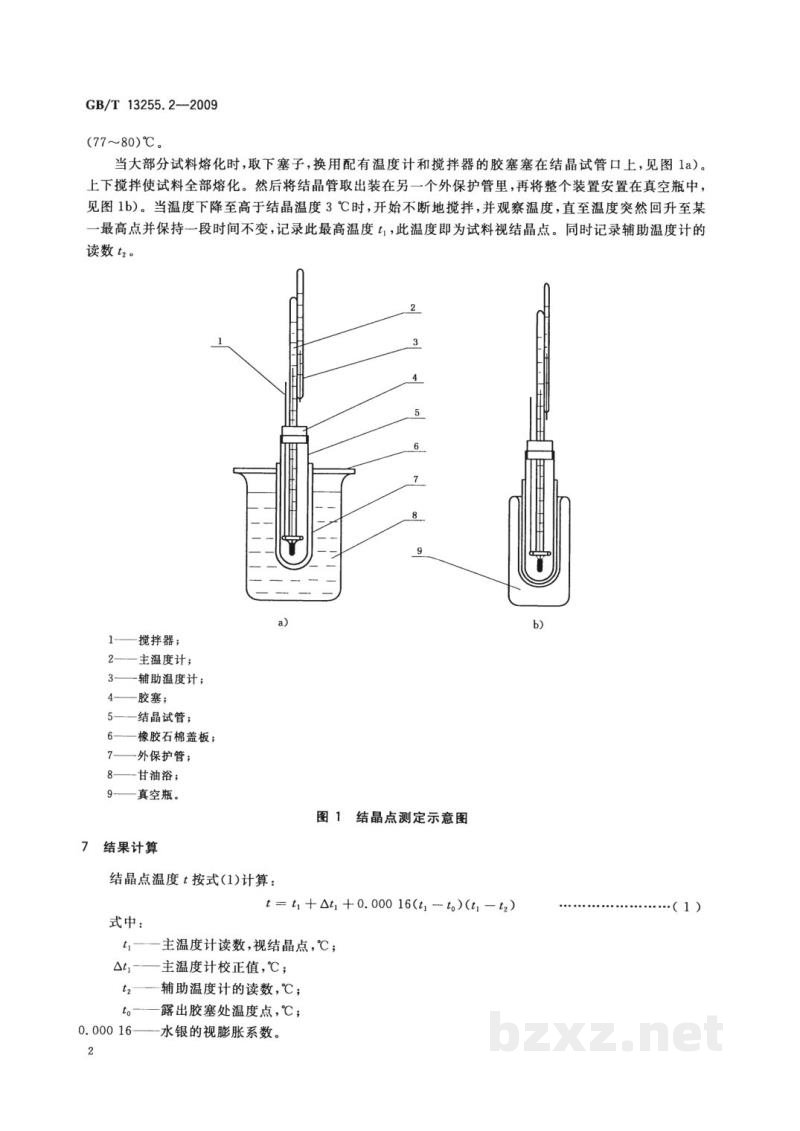 GB/T 13255.2-2009工业用己内酰胺试验方法 第2部分:结晶点的测定 GB/T 13255.2-2009工业用己内酰胺试验方法 第2部分:结晶点的测定